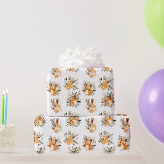 Wintergetrocknete Orangen Weihnachtsgeschenkpapier Geschenkpapier (Partygeschenke)