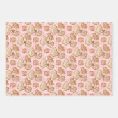 Wintergingerbrot Niedlich Stars Spaß Weihnachten Geschenkpapier Set (Vorderseite 3)