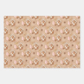 Wintergingerbrot Niedlich Stars Spaß Weihnachten Geschenkpapier Set (Vorderseite)