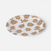 Wintergingerbrot, süße Leckerei Pappteller (Schrägansicht)