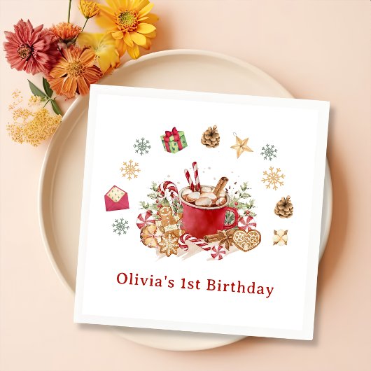 Wintergingerbrot Weihnachtskekse Geburtstag Serviette