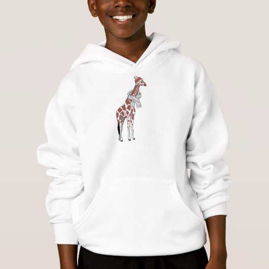 Wintergiraffe Hoodie (Vorderseite)