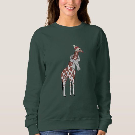 Wintergiraffe Sweatshirt (Vorderseite)