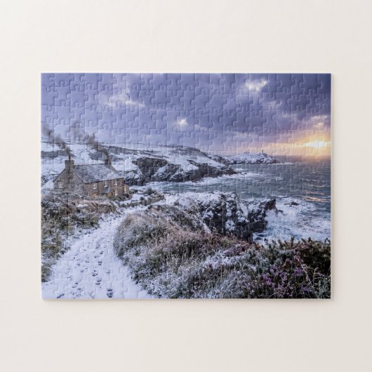 Winterglanz an der Küste von Cornwall Puzzle (Horizontal)