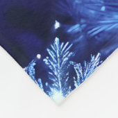 Winterglanz Blaue Schneeflocken Fleecedecke (Ecke)