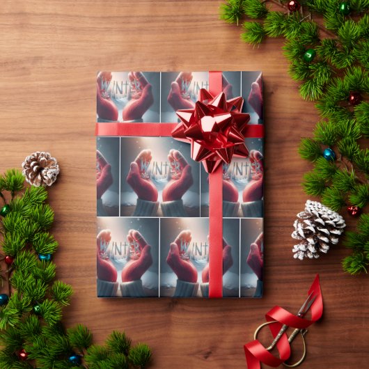 Wintergloves mit Schneeflocken Geschenkpapier (Feiertagsgeschenk)