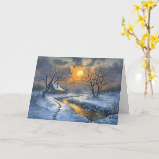 Winterglühen Karte (Gelbe Blume)