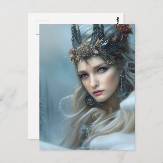 Wintergoddess Postcard Postkarte (Vorne/Hinten)