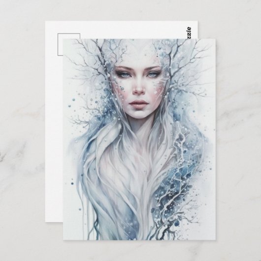 Wintergoddess Postcard Postkarte (Vorne/Hinten)