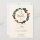 Wintergoldelfenbein in einer kalligraphischen Hoch Einladung (Vorderseite)