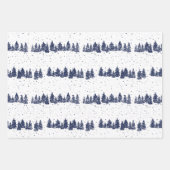 Wintergoldmuster für den Blauen Vogel Geschenkpapier Set (Vorderseite 2)