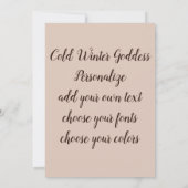 Wintergöttin Einladung (Rückseite)