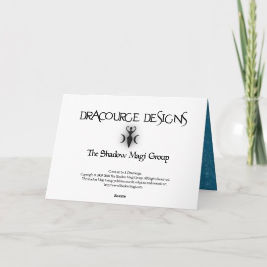 Wintergöttin Feiertagskarte (Rückseite)