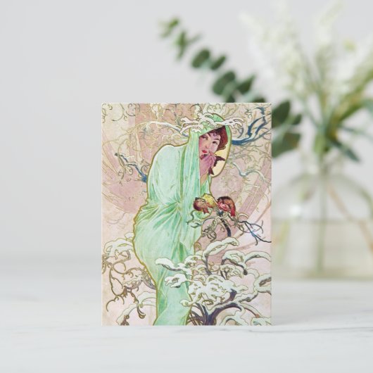 Wintergöttin Postkarte (Stehend Vorderseite)