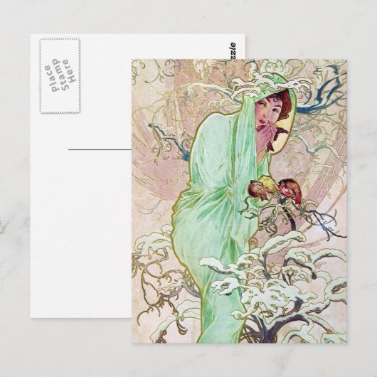 Wintergöttin Postkarte (Vorne/Hinten)