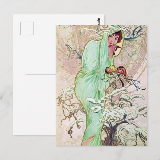 Wintergöttin Postkarte (Vorne/Hinten)