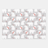 Wintergräber, Eisbär, Schneeflocken koordiniert Geschenkpapier Set (Vorderseite)