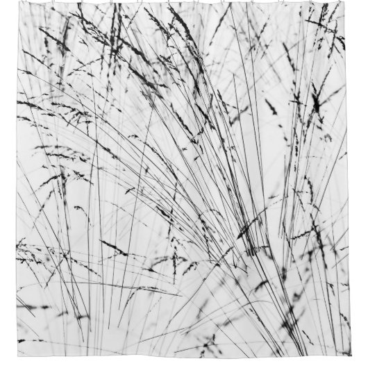 Wintergras im Schnee Duschvorhang (Vorderseite)