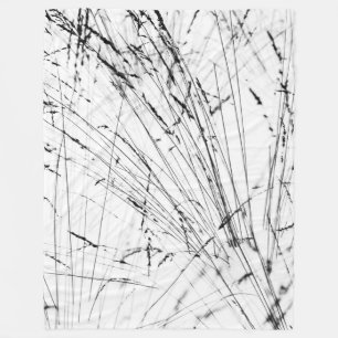 Wintergras im Schnee Fleecedecke