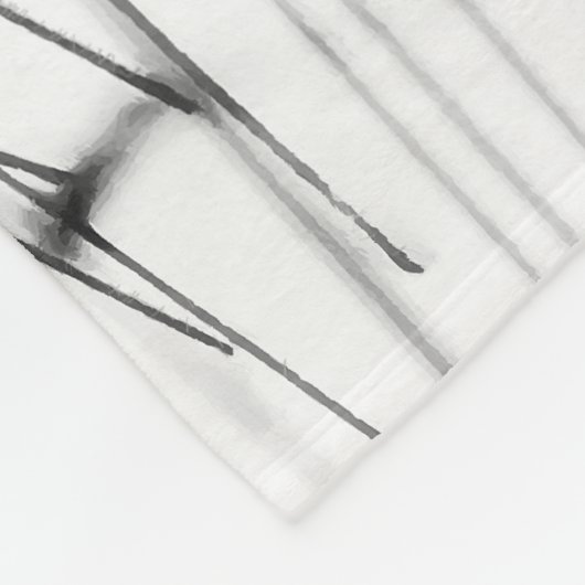 Wintergras im Schnee Fleecedecke (Ecke)