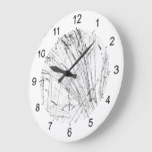 Wintergras im Schnee Große Wanduhr (Winkel)