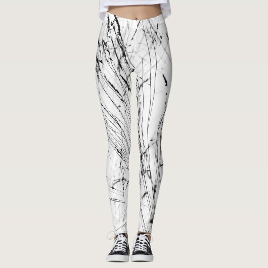 Wintergras im Schnee Leggings (Vorderseite)
