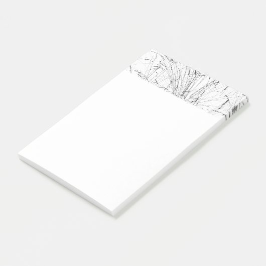 Wintergras im Schnee Post-it Klebezettel (angewinkelt)