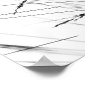 Wintergras im Schnee Poster (Ecke)