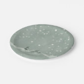 Wintergraue Papierplatte Pappteller (Schrägansicht)