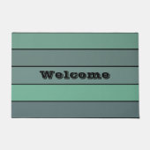 Wintergraue und graue Streifen auf Aquarellpapier Fußmatte (Vorderseite)