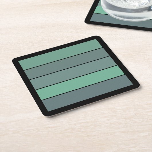 Wintergraue und graue Streifen auf Aquarellpapier Rechteckiger Pappuntersetzer (angewinkelt)