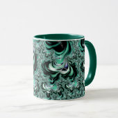 Wintergreen Fraktal Forest Landschaft Abstrakt Tasse (VorderseiteRechts)
