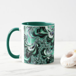 Wintergreen Fraktal Forest Landschaft Abstrakt Tasse