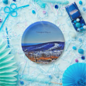 Wintergreen Virginia Mountain Ski Resort im Winter Pappteller (Party)