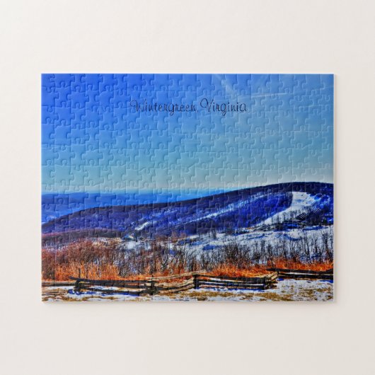 Wintergreen Virginia Mountain Ski Resort im Winter Puzzle (Horizontal)
