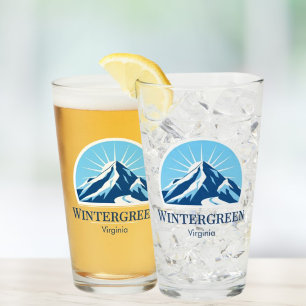 Wintergreen Virginia Skigebiet Bierglas Glas