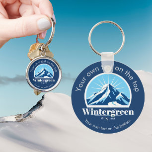 Wintergreen Virginia Skigebiet Geschenk Schlüsselanhänger