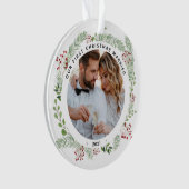 Wintergrün 1. Weihnachtsgeschmack Verheiratet Ornament (Vorderseite)