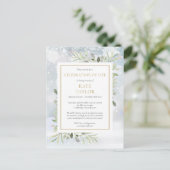 Wintergrün - Beerdigung des Lebens Ankündigungspostkarte (Stehend Vorderseite)