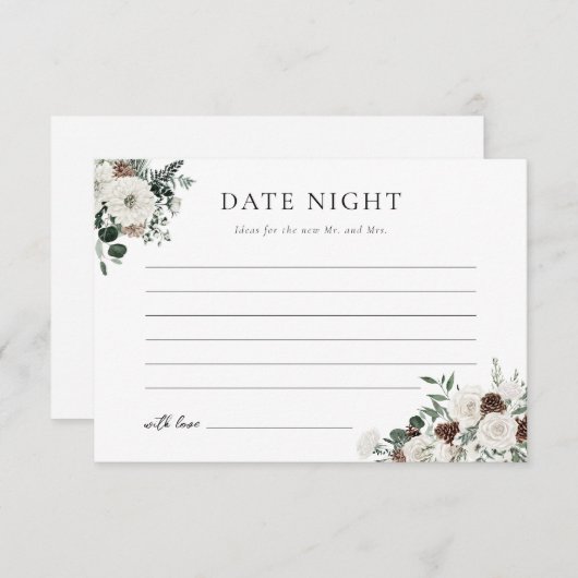 Wintergrün Blumengärten Begleitkarte (Vorne/Hinten)