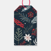 Wintergrün botanisch Merry Christmas Geschenkanhänger (Rückseite)