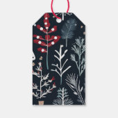 Wintergrün botanisch Merry Christmas Geschenkanhänger (Rückseite)