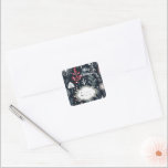 Wintergrün botanisch Merry Christmas Quadratischer Aufkleber<br><div class="desc">Schöne Winter grün botanische Merry Weihnachtskleber. Sie können Ihren eigenen Text zu personalisieren hinzufügen. Von den Geschenketiketten können Sie die Namen aufschreiben.</div>