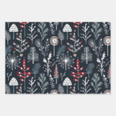 Wintergrün Botanischer Feiertag Geschenkpapier Set (Vorderseite 2)