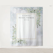 Wintergrün Brautparty Foto Stand Hintergrund Wandteppich (Vorderseite)