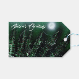 Wintergrün der Jahreszeit Geschenkanhänger