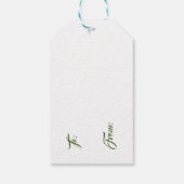 Wintergrün der Jahreszeit Geschenkanhänger (Rückseite)