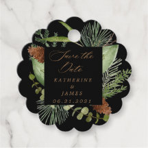 Wintergrün elegant Save the Date