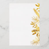 Wintergrün, elegante Foto-Urlaubskarte Folieneinladung (Rückseite)