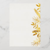 Wintergrün, elegante Hochzeitseinladung Folieneinladung (Rückseite)